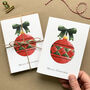 Christmas Bauble Christmas Card Pack Of Four, thumbnail 1 of 4