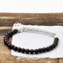 Personalised Men's Silver And Wood Beaded Bracelet, thumbnail 4 of 6