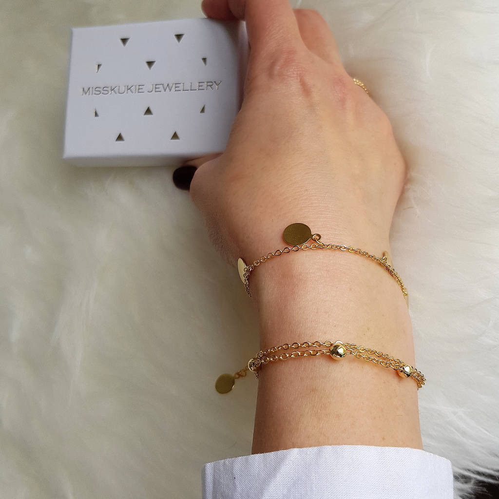 Thin Gold Chain Bracelet By Misskukie