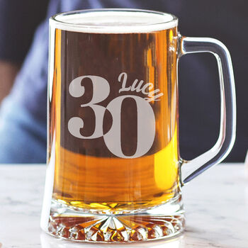30th Birthday Personalised Beer Tankard, 2 of 4