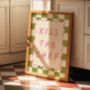 Kiss The Chef Wall Art Print Kitchen Poster, thumbnail 3 of 10