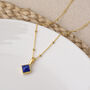Lapis September Birthstone Necklace Sterling Silver, thumbnail 3 of 7