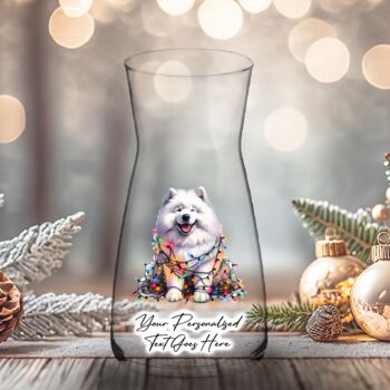 Personalised Samoyed In Christmas Lights, 9 of 10