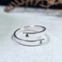 Personalised Initials Sterling Silver Dainty Wrap Ring, thumbnail 4 of 6