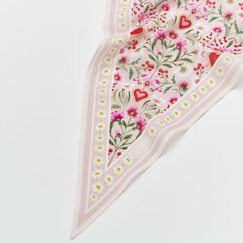 Penelope Pink Heart Triangle Scarf, 4 of 7