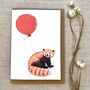 Personalised Red Panda Birthday Card, thumbnail 1 of 4