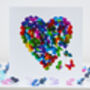 Kaleidoscope Butterfly Love Heart Butterflies Card, thumbnail 8 of 9