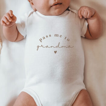 Pass Me To Grandma Baby Vest, 2 of 2