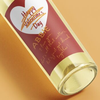 Personalised Funny Happy Valentines Wine Label, 2 of 4