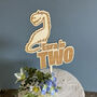 Dinosaur Cake Topper Age Two, thumbnail 5 of 5