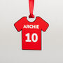 Personalised Football Shirt Bauble Decoration, thumbnail 3 of 8