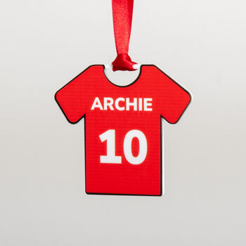 Personalised Football Shirt Bauble Decoration, 3 of 8