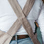 Linen Cross Back Apron | Japanese No Tie Pinafore With Pockets, thumbnail 8 of 12