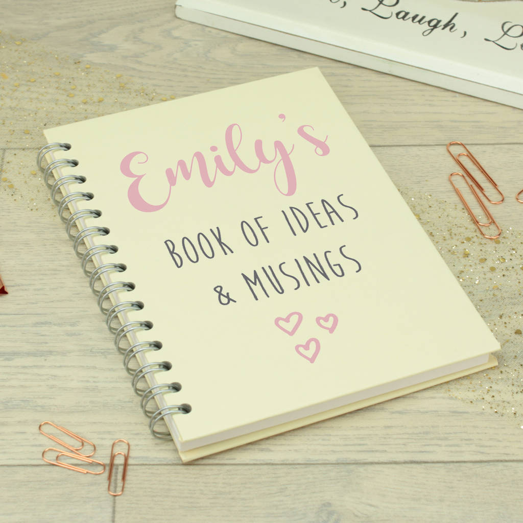 Personalised Ring Bound Any Text Notebook By Dreams To Reality Design