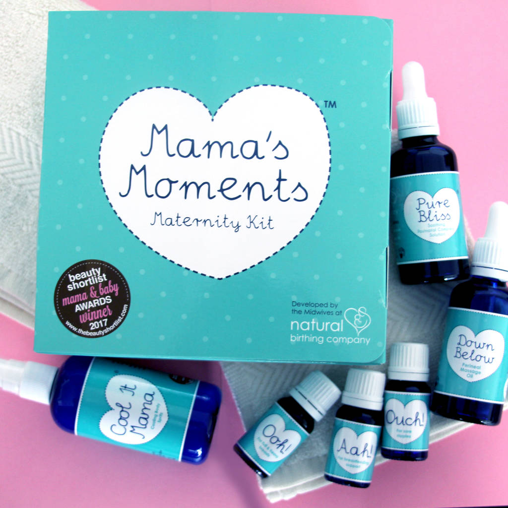 mama's moments maternity kit mum to be gift set by natural birthing