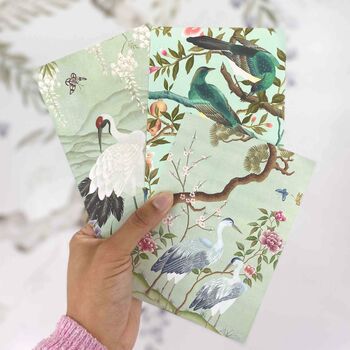 Chinoiserie Flowers And Birds Art Card Collection, 2 of 11