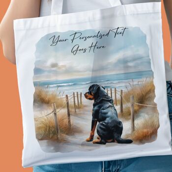 Personalised Rottweiler Dog Beach Walk Collection, 8 of 8