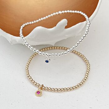 Sterling Silver Or 18ct Gold Plated Birthstone Bracelet, 4 of 6