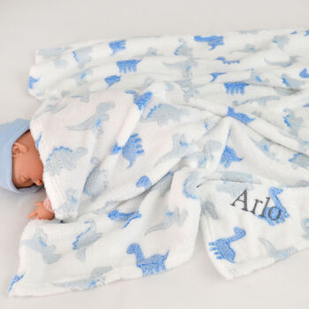 Personalised Dinosaur Baby Blanket, 4 of 7