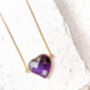 Amethyst Heart Necklace 18k Gold Plated Christmas Gift Present, thumbnail 4 of 6