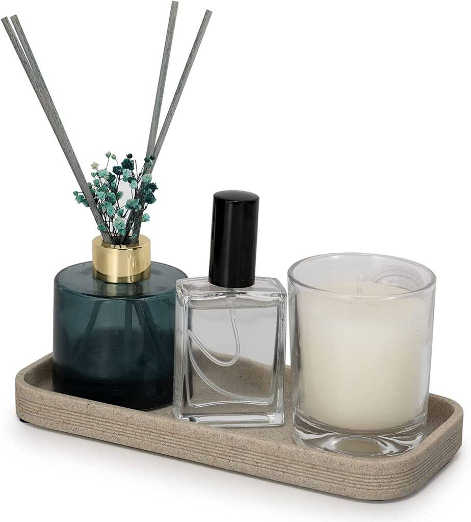 Six Pieces Beige Bathroom Accessories Set By Momentum