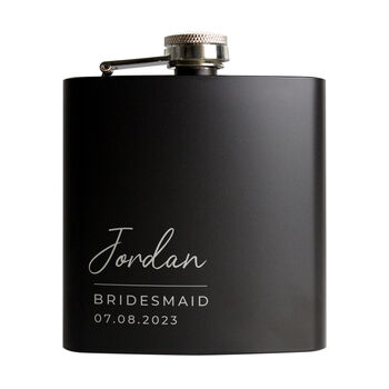 Personalised Wedding Hip Flask With Gift Box, 7 of 10