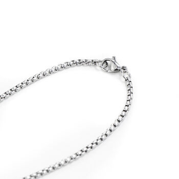 Personalised Men’s Contemporary Silver Dog Tag Necklace, 7 of 7