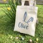 Personalised Easter Hunt Rabbit Ears Cotton Bag, thumbnail 2 of 2