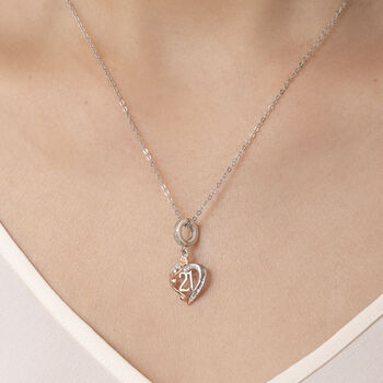 21st Birthday Necklace Silver – Rose Gold Pendant With Gift Box, 2 of 5