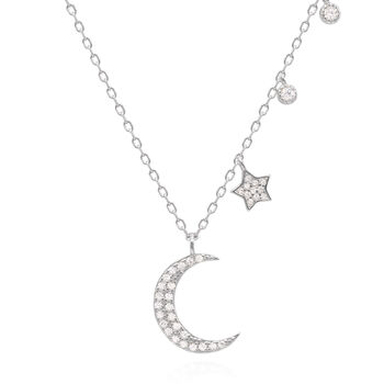 Ariya Moon And Star Charm Necklace, 6 of 7