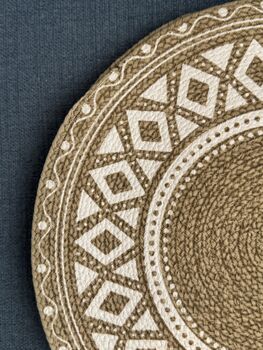 Round Placemats, Boho Print Cotton Coffee Table Mat, 3 of 12