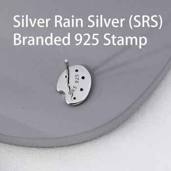 Paint Palette Stud Earrings In Sterling Silver, 8 of 12
