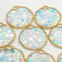 Small Disco Earrings With Silver Sparkles, thumbnail 6 of 12