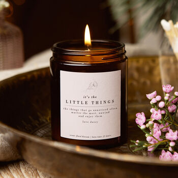 Positivity Gift For Her It's The Little Things Candle, 2 of 12
