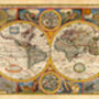 Personalised Rare 1651 Vintage Colour World Map, thumbnail 2 of 5
