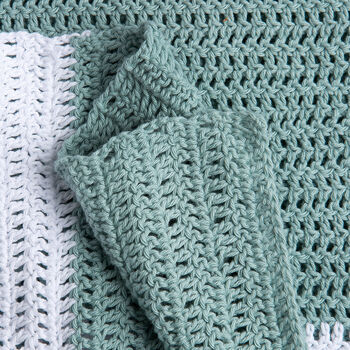 Cotton Striped Blanket Beginner Crochet Kit, 5 of 9