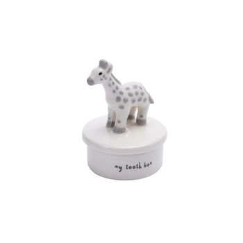 Ceramic 'My Tooth Box' Giraffe Keepsake Trinket, 2 of 3