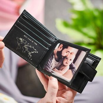 Dad Leather Tri Fold Wallet, 2 of 9