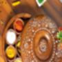 Wooden Handcrafted Round Spice Box With Spoon, thumbnail 3 of 5