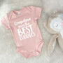 Grandma Gives The Best Cuddles Personalised Babygrow, thumbnail 1 of 9