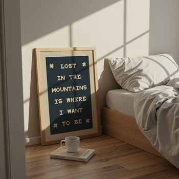 Lost In The Mountains Retro Wall Art Print, 9 of 11