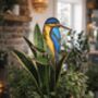 Kingfisher Stained Glass Plant Stake, thumbnail 2 of 6