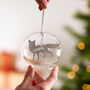 Personalised Arctic Fox Glass Dome Bauble, thumbnail 2 of 3