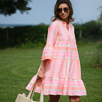 Aztec Short Neon Summer Dress, 2 of 8