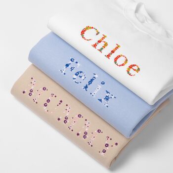Personalised Floral Embroidered Sweatshirt, 5 of 9