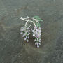 Wisteria Lilac Flower Brooch, thumbnail 2 of 4