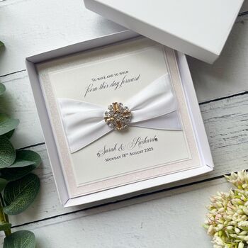 Personalised Wedding Card. Personalised Luxury Design In A Box, 11 of 12