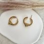 Large Gold Hoop Earrings, Chunky Gold Hoops, thumbnail 5 of 6