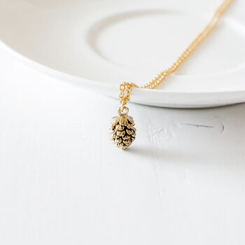 Tiny Pinecone Charm Necklace, 5 of 6