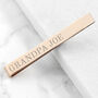 Personalised Rose Gold Plated Tie Clip, thumbnail 1 of 3